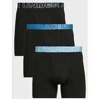 Under Armour Men'S Performance Cotton 6 Inch Boxers 3 Pack - Black/Multi
