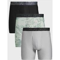 Under Armour Men'S 3 Pack Of Performance Tech 6 Inch Printed Boxers - Black/Multi