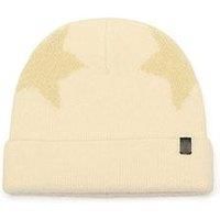 Allsaints Metallic Star Beanie Hat - Beige