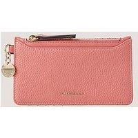 Fiorelli Women/'s Luna Elongated Card Case, Credit Card Holder, Slim Wallet, Camlia Pink Faux Leather