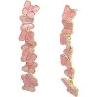 Sweetheart Butterfly Linear Earrings