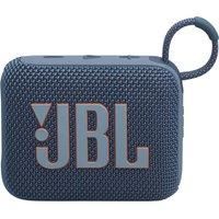 JBL Go 4 in Blue - Portable Bluetooth Speaker Box Pro Sound, Deep Bass and Playtime Boost Function - Waterproof and Dustproof - 7 Hours Runtime