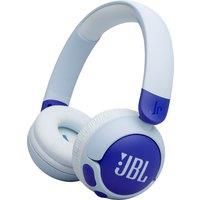 JBL Junior 320 BT, Wireless On-Ear Bluetooth Headphones for Kids with Built-In Mic, 50 Hours Playback, JBL Safe Sound, Low Volume, Easy Controls and Sticker Set, Blue