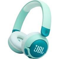 JBL Junior 320 BT, Wireless On-Ear Bluetooth Headphones for Kids with Built-In Mic, 50 Hours Playback, JBL Safe Sound, Low Volume, Easy Controls and Sticker Set, Green