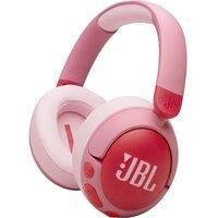 JBL Junior 470 NC, Kid-Friendly Wireless Over-Ear Bluetooth Headphones with Active Noice Cancelling, Built-In Mic, 50H Playback, JBL Safe Sound, Low Volume, Easy Controls and Sticker Set, Pink