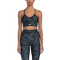 Reebok Womens Id Train Energy Camo Sports Bra, Black, M UK