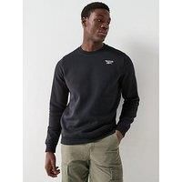 Reebok Mens Id - Small Logo Sweater, Black, S UK