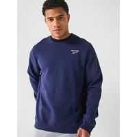 Reebok Men/'s Id-Small Logo Sweater, VECNAV, 34-37