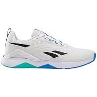 Reebok Men/'s NANOFLEX TR 2 Sneaker, Footwear White/Black/Unleashed Green, 7 UK