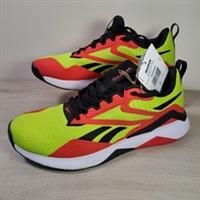 Reebok Nanoflex TR2 Neon Green Red Gym Running Trainers Shoes Mens UK7.5 EU41