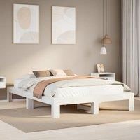 Bed Frame without Mattress White 160x200 cm Solid Wood Pine