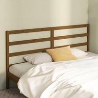 Bed Headboard Honey Brown 206x4x100 cm Solid Wood Pine