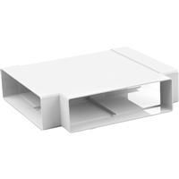 Verplas 204mm Horizontal T Piece in White Plastic