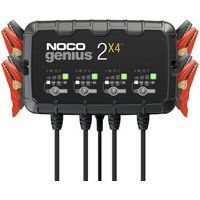 NOCO GENIUS2X4: 8A 4-Bank Smart Battery Charger (2A/Bank) - 6V/12V Automatic Maintainer, Trickle Charger & Desulfator with Overcharge Protection & Temperature Compensation – For Lead-Acid & Lithium