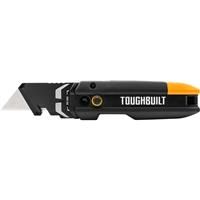 ToughBuilt 3-in-1 Industrial Folding Knife in Black Steel