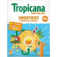 Tropicana Kids Pineapple & Mango Smoothie 4 x 150ml