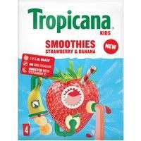 Tropicana Kids Strawberry & Banana Smoothie 4 x 150ml