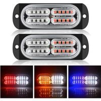 1pcs Led Strobe Warning Light Strobe Grille Flashing Truck Lamp Amber Traffic Light 12V 24V 20SMD