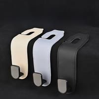 Leather Seat Back Hook For Car Vehicle Accessories Interior Car Tools Metal Hook Hanger For Tesla Kia BMW Dodge Ford Audi Ben