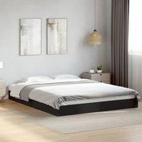 Bed Frame without Mattress Black 160x200 cm Engineered Wood
