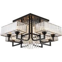 E27 LED Dimmable Black Gold Silver K9 Crystal Lamparas De Techo Ceiling 2024 Chandelier Ceiling Lamp