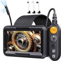 5 Inch IPS Screen Industrial Endoscope Camera HD1080P Dual Lens Car Inspection Borescope Semi-Rigid