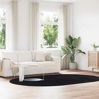 Shaggy Rug High Pile NAVARRA Black 300x200 cm Polyester