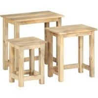 Nesting Tables 3 pcs Solid Mango Wood