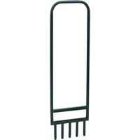 Lawn Aerator with 5 Hollow Tines Green Powder-coated Steel