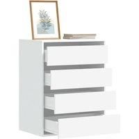 Corner Chest of Drawers White 60x41x76 cm Engineered Wood