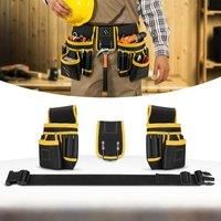 Tool Bag Set with Magnetic Belt Hammer Holder Nail Suction Tool Pouch Organizer for Electrician