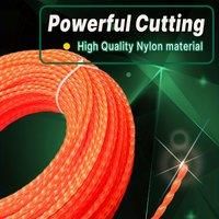 15m*2.4mm/2.7mm/3mm Mowing Nylon Grass Trimmer Rope Brush Cutter Strimmer Line Mowing Wire Lawn MowerAccessory brush cutter wire