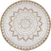 Area Rug Braided Jute Printed 240 cm Round