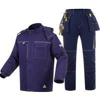 New 2025 Winter Outdoor Reflective Secure Work Clothes Thickened Pure Cotton Men Women Warm Medium