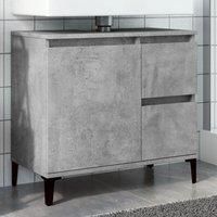 Sink Cabinet Concrete Grey 65x33x60 cm Engineered Wood