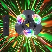Party Light Dj 3-Head Disco Ball Light with Pattern Projection and Voice Control with Remote Control