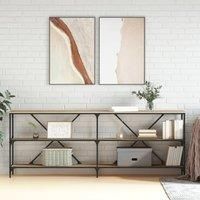Console Table Sonoma Oak 200x30x75 cm Engineered Wood and Iron