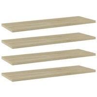 Bookshelf Boards 4 pcs Sonoma Oak 60x20x1.5 cm Engineered Wood