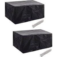 Garden Furniture Covers 2pcs 6 Person Poly Rattan 240x140cm