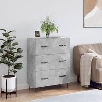 Sideboard Concrete Grey 69.5x34x90 cm Engineered Wood