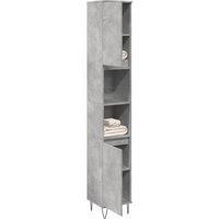 Bathroom Cabinet Concrete Grey 30x30x190 cm Engineered Wood