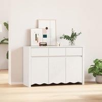 Sideboard ""DRAMMEN"" White 114x43x75,5 cm Solid Wood Pine