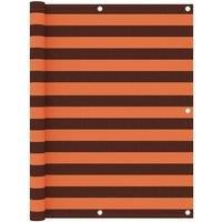 Balcony Screen Orange and Brown 120x400 cm Oxford Fabric