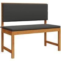 Garden Bench with Cushions 100x50x91 cm Solid Wood Acacia