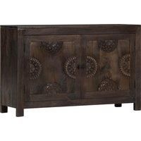 Sideboard with Carved Design 110x35x70 cm Solid Mango Wood
