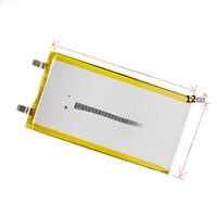 1-12PCS 3.7V Li Polymer Battery 10000mAh 1260110 Soft package battery For Power Bank Bluetooth Speakers Tablet DVD battery