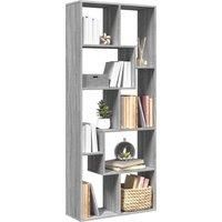 Room Divider Bookcase Grey Sonoma 67x25x161.5 cm Engineered Wood