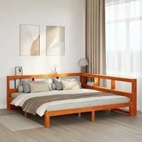 Bookcase Bed without Mattress Wax Brown 180x200 cm Solid Wood Pine