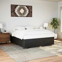 Bed Frame without Mattress BlackSuper King Faux Leather