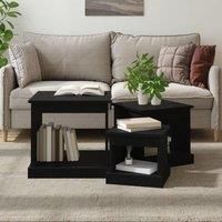 Nesting Tables 3 pcs Black Engineered Wood